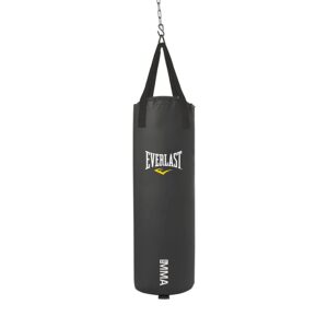 everlast mma 70 pound polycanvas gym boxing punching heavy bag with adjustable height chain & heavy duty nylon straps for kickboxing & training, black