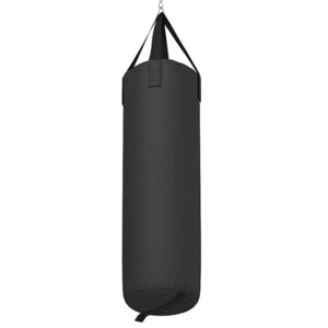 Everlast MMA 70 Pound Polycanvas Gym Boxing Punching Heavy Bag with Adjustable Height Chain & Heavy Duty Nylon Straps for Kickboxing & Training, Black