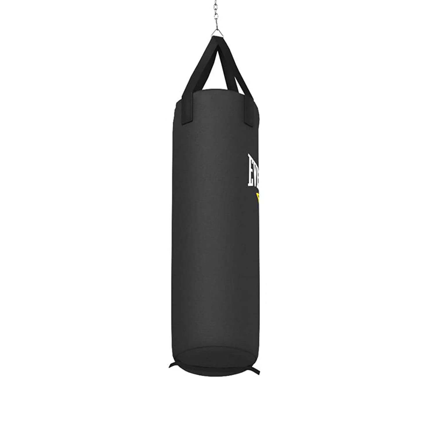 Everlast MMA 70 Pound Polycanvas Gym Boxing Punching Heavy Bag with Adjustable Height Chain & Heavy Duty Nylon Straps for Kickboxing & Training, Black