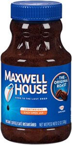 maxwell house original medium roast instant coffee (12 oz jars, pack of 12)