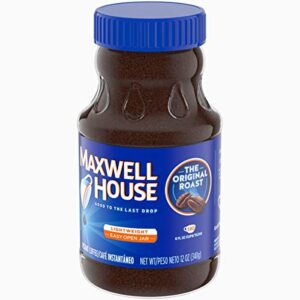 Maxwell House Original Medium Roast Instant Coffee (12 oz Jars, Pack of 12)