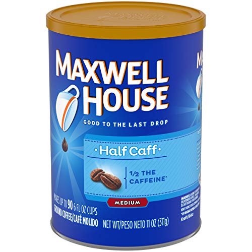 MAXWELL HOUSE Half Caff Medium Roast Ground Coffee 11 oz Canisters ( Pack of 3)