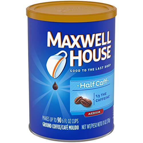 MAXWELL HOUSE Half Caff Medium Roast Ground Coffee 11 oz Canisters ( Pack of 3)