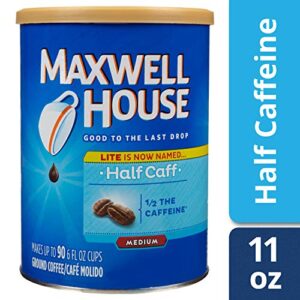 MAXWELL HOUSE Half Caff Medium Roast Ground Coffee 11 oz Canisters ( Pack of 3)