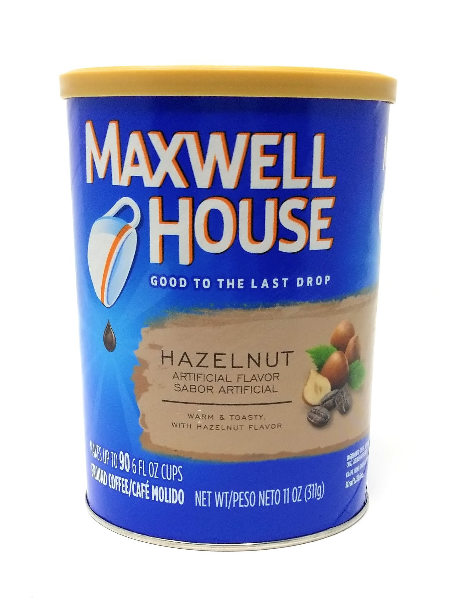 Maxwell House Hazelnut Ground Coffee, 11-Ounce Cannister (Pack of 3)