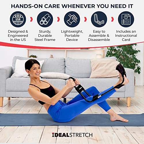 IdealStretch - The Original Hamstring, Lower Back & Calf Stretching Device - Ultimate Pain Relief & Deep Knee Extension Tool - Ideal Stretch Hamstring Stretcher Machine for Enhanced Flexibility