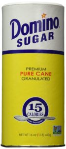 domino premium pure cane granulated sugar with easy pour recloseable top 16 oz. (pack of 6)