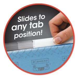 Smead Easy Slide Tab, 1/3-Cut, Clear, 18 Per Pack (64626)