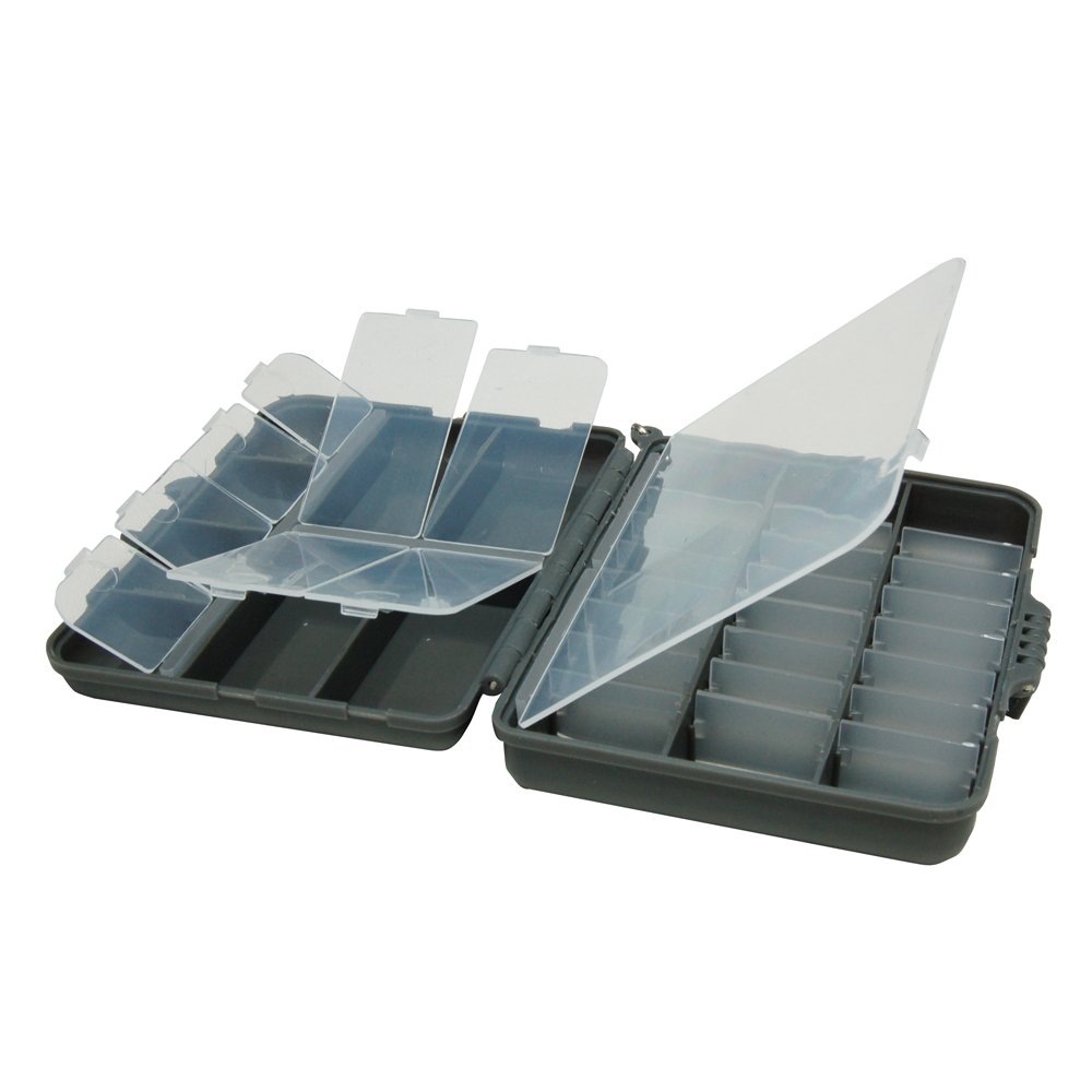 Plano Compact Side by Side Tackle Box,Gray/Clear