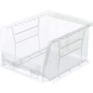 Akro-Mils 30210 AkroBins Plastic Hanging Stackable Storage Organizer Bin, 5-Inch x 4-Inch x 3-Inch, Clear, 24-Pack