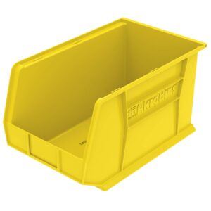 akro-mils 30260 akrobins plastic storage bin hanging stacking containers, (18-inch x 11-inch x 10-inch), yellow, (6-pack)