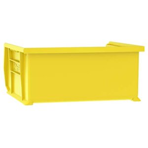 Akro-Mils 30235 AkroBins Plastic Hanging Stackable Storage Organizer Bin, 11-Inch x 11-Inch x 5-Inch, Yellow, 6-Pack