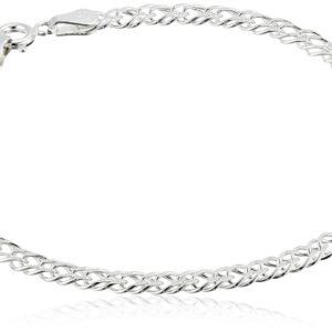 Amazon Essentials Sterling Silver Interlocking Geometric Link Bracelet, 7.25", (previously Amazon Collection)