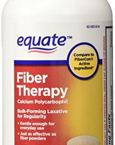 Equate Fiber Laxative Fiber Therapy For Regularity Caplets, 140-Count Bottle