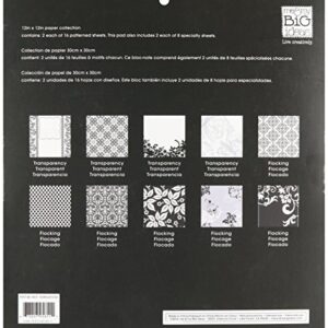 Me & My Big Ideas MAMBI Specialty Cardstock Pad 12-Inch by 12-Inch 48 Sheets, Black & White