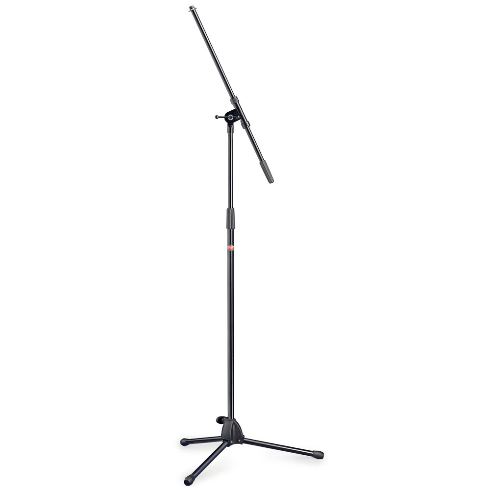 Stagg Tripod Boom Microphone Stand with Folding Legs - Black