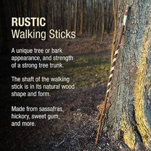 Brazos Rustic Wood Walking Stick, Twisted Sweet Gum, Traditional Style Handle, for Men & Women, Made in the USA, 55"