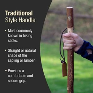 Brazos Rustic Wood Walking Stick, Twisted Sweet Gum, Traditional Style Handle, for Men & Women, Made in the USA, 55"