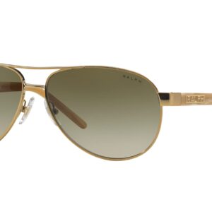 Ralph by Ralph Lauren RL-RA4004-101/13 Gold and Cream with Brown Gradient Lenses Women's Sunglasses