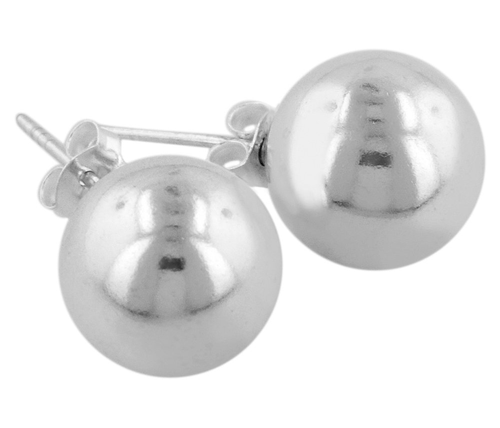 Sterling Silver 12mm Ball Stud Earrings