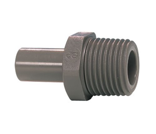 John Guest (PI051202S) Stem Adapter 3/8" X 1/4" BSPT Gray