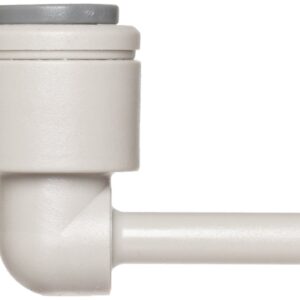 John Guest Acetal Copolymer Tube Fitting, Plug-In 90 Degree Elbow, 3/8" Tube OD x 3/8" Stem OD (Pack of 10)