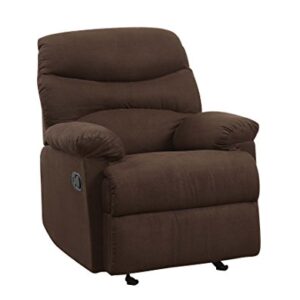 Acme Furniture Arcadia Recliner in Chocolate and Brown