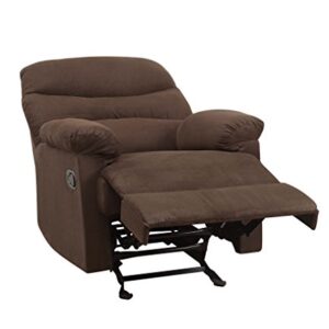 Acme Furniture Arcadia Recliner in Chocolate and Brown