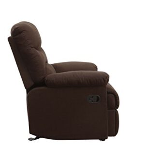 Acme Furniture Arcadia Recliner in Chocolate and Brown