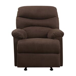 Acme Furniture Arcadia Recliner in Chocolate and Brown