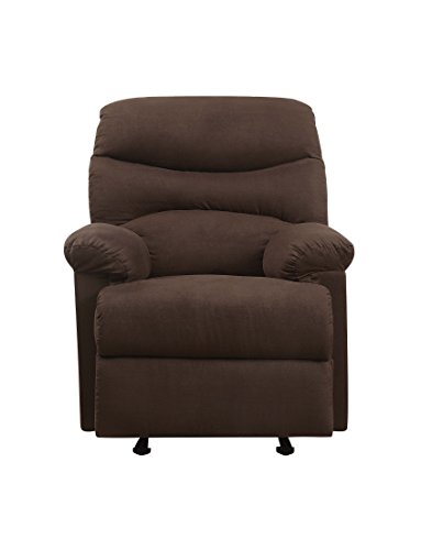 Acme Furniture Arcadia Recliner in Chocolate and Brown