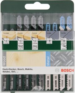 bosch diy 10tlg. stichs盲geblatt-set wood and metal zum s盲gen in holz und metall