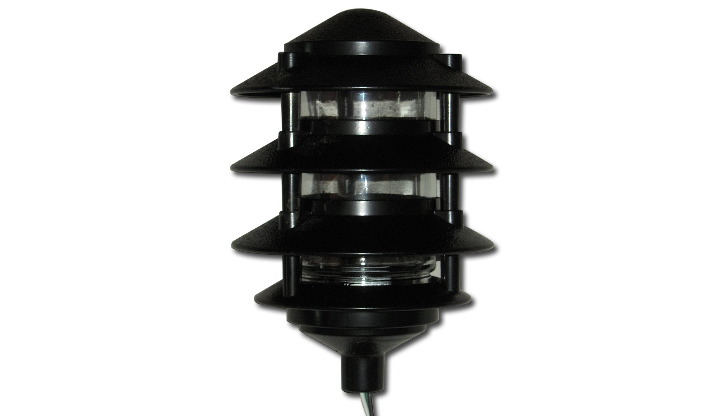 Greenfield Made in USA Weatherproof Path Light - Black, Four Tier