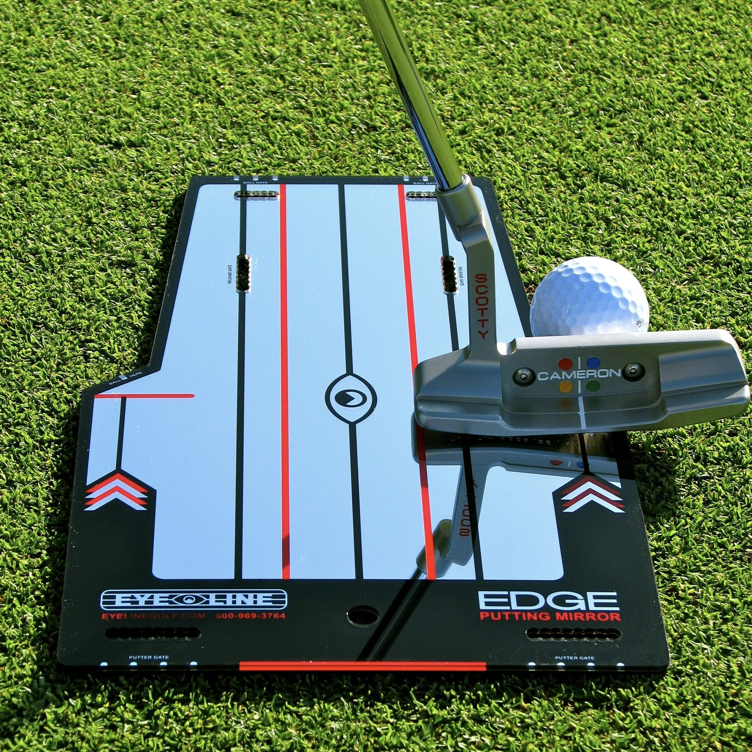 EyeLine Golf Edge Putting Mirror - Portable Putting Training Aids, Practice Putting Indoor/Outdoor and Accurately Improve Your Stroke