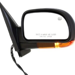 Kool Vue Right Power Heated Door Mirror Compatible With Chevrolet Trailblazer 2004-2009 With Signal Light & Memory Paintable