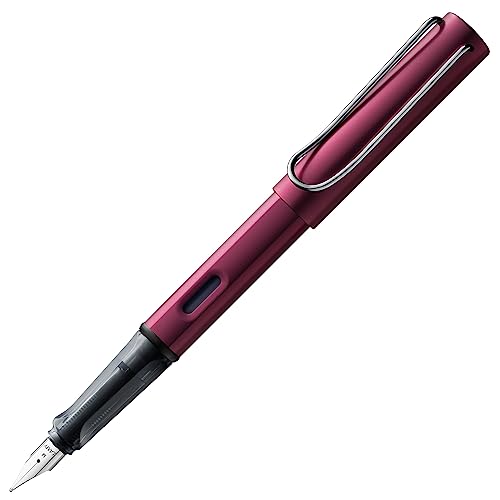 LAMY AL-star black purple - Fountain Pen with ergonomic grip & black steel nib in size M - lightweight aluminum body - including LAMY T 10 blue cartridge - Right-Handed