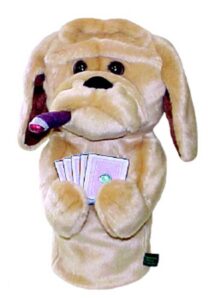 winning edge designs poker playing hound zack head cover