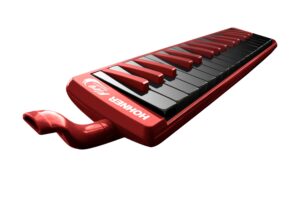 hohner 32f 32-key piano-style fire melodica, red