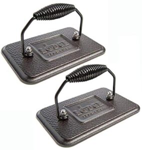 lodge logic pre-seasoned rectangular cast-iron grill press (2)