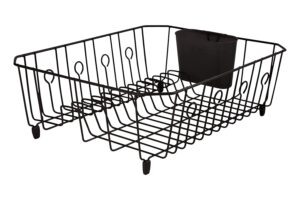 rubbermaid 5.9 in. h x 13.8 in. w x 17.6 in. l steel dish drainer black