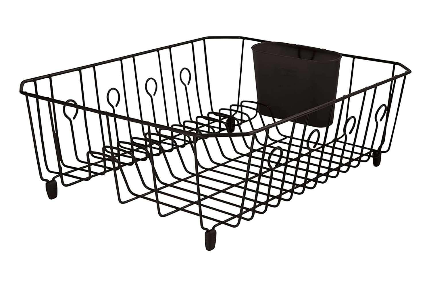 Rubbermaid 5.9 in. H x 13.8 in. W x 17.6 in. L Steel Dish Drainer Black