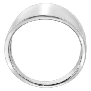 17mm Long Sterling Silver Classic Cigar Band Ring for Women High Polished 3/4 inch size 8