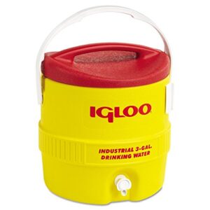 igloo industrial water cooler 3 gal. red/yellow