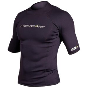 neosport wetsuits men's xspan short sleeve shirt, black, x-large - diving, snorkeling & wakeboarding