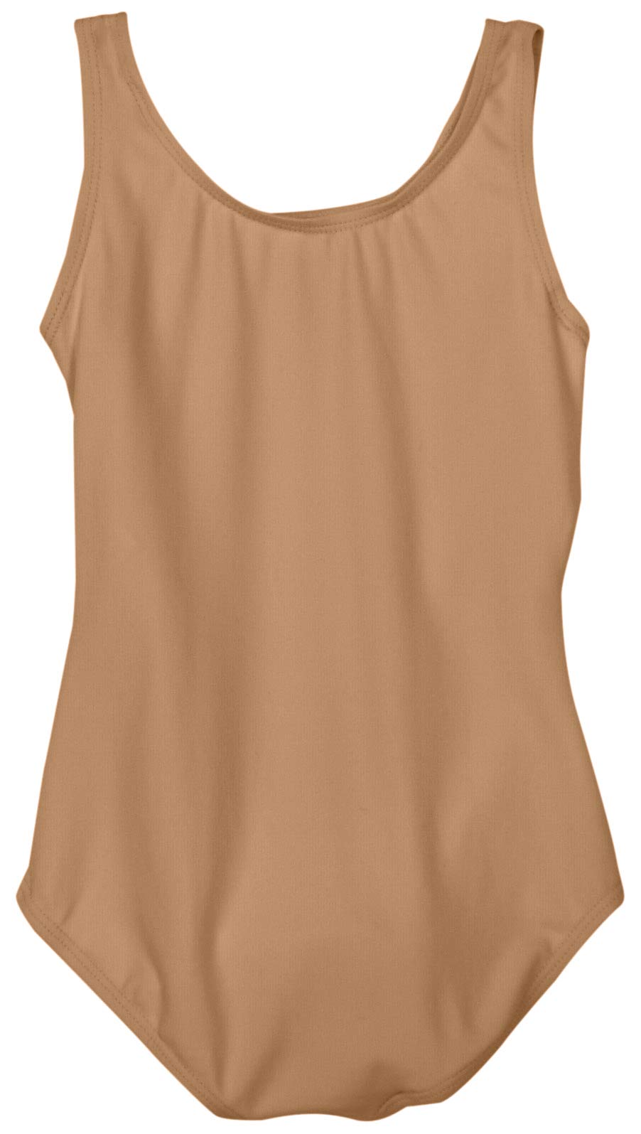 Capezio Girls' Big Team Basic Tank Leotard, light suntan, Medium