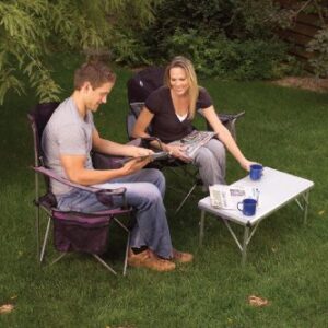 Coleman Pack-Away 4-in-1 Folding Table, Lightweight Outdoor Camping Table with 3 Adjustable Heights, Leveling Feet, & Securing Brackets; Great for Patio & Deck, Camping, Tailgating, & More