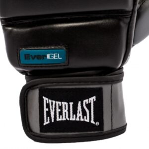 Everlast Evergel Durable Wristwrap Heavy Bag Synthetic Leather Boxing Gloves for MMA Fighters, Boxers, and Fitness Enthusiasts, Black, Small/Medium