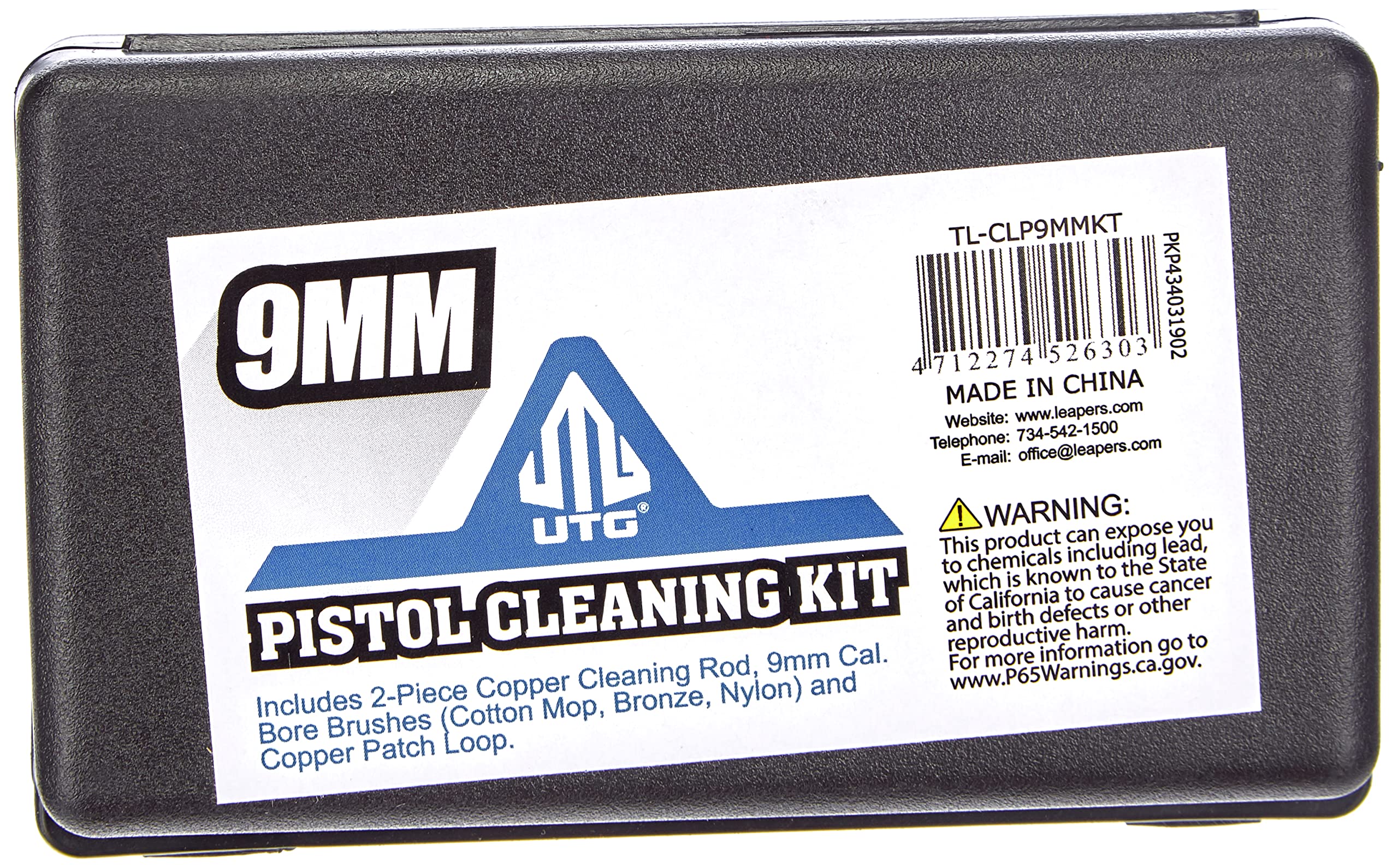 UTG 9MM Pistol Cleaning Kit,Black