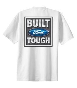 trenz shirt company ford tough logo built ford tough pickup truck f150 official authentic tee-white-medium