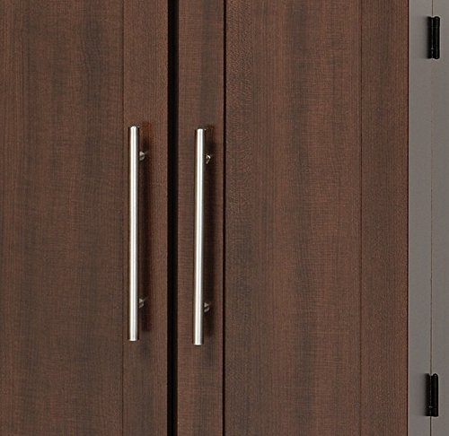 Espresso Grande Locking Media Storage Cabinet with Shaker Doors